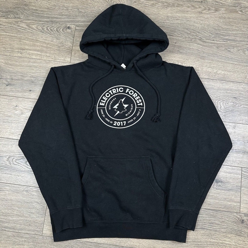Electric Forest Sweatshirt Adult Small Black Hoodie EDM Music Concert Festival